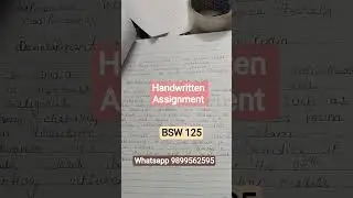 Hardcopy Assignment #ignouassignmentfrontpage #ignouassignment #ignoucourse #bsw #handwriting