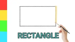learn shapes with colors | rectangle shape | how to draw rectangle for kids and toddler | coloring
