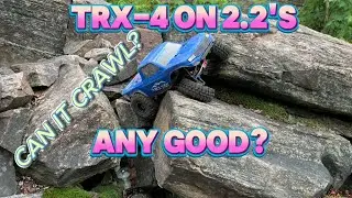 Can TRX-4 Crawl on 2.2 tires? TRX-4 in a ROCK GARDEN on 2.2 Super Swampers