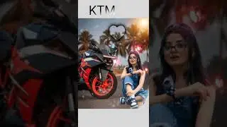 GIRL RIDING 🔥ktm🚀 amazing photo ❤️🔥#bikergirl #bike #exhaust #mt15 #ktm #bikelover #modified