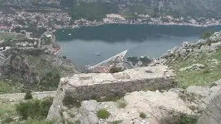 E Europe1 130: Montenegro: Kotor 3: continued hike thru St. John's Fortress 2  SD 480p