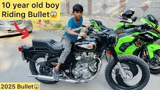 10 Year old boy Riding Bullet😱
