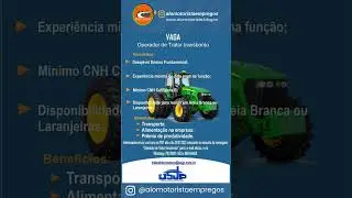 Vagas de emprego para operador de trator
