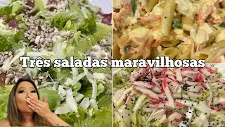 Saladas rápidas pro réveillon: macarronese, acelga com kani e rabanete, folhas requintadas