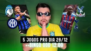 PALPITES E APOSTAS DE FUTEBOL PARA HOJE 28 12 2025 + BILHETE PRONTO (DOMINGO)