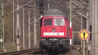 232 209 mit 232 347, 232 254, 232 255, 232 569 und 232 259 im Bahnhof Orlam&uuml;nde