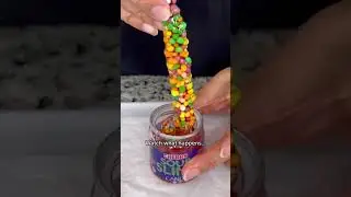 RAINBOW NERDS INSIDE SLIME CANDY #shorts #viral #mukbang