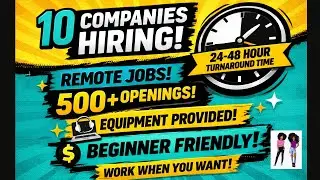 10 Work From Home Companies That Are On Fire!~!!!  📱