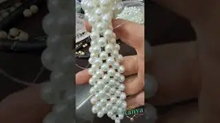 عمل رابطة عنق (كرافتة) بالخرز beads cravat #beads #خرز #هاند_ميد #handmade #accessories #necktie