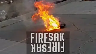 Lithium Battery Suppression System - FireSak. test #1