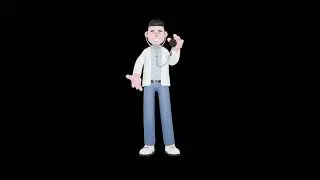 Cartoon 3D Doctor Holding Stethoscope | Friendly Medical Character Turntable