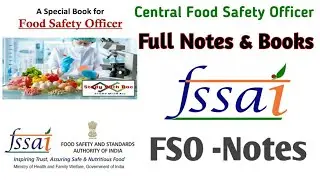 Book & Notes For FSSAI  Exam Preparation : Food Safety Officer: Technical Officer