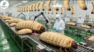 Inside a Modern Dried Coconut Worm Factory: From Live Coconut Worms to Dried Products (Full Process)