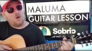 How To Play Sobrio guitar Maluma // easy guitar tutorial beginner lesson easy chords