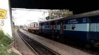 Extreme WAP7 acceleration with 24 coach rake MAS SBC MAIL on gradient + curve.