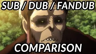 Attack on Titan: Beast Titan Appears (Sub vs Dub vs Fandub Comparison)