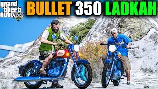 GTA 5 : JIMMY AND MICHAEL GOING TO LADKAH IN ROYAL ENFIELD AND 350 BULLET IN SNOW FALL OMG! 2024
