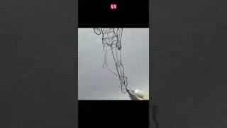 How To Draw Person Holding Umbrella With Anatomy Body Basic 8/9 #shorts #drawingpose #drawingposes