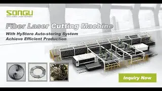 SONGU FLY4020 fiber laser cutting machines with HyStore 48-layer auto-storage  system