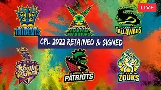 🔴LIVE CPL 2022 PLAYERS RETENTION AND SIGNED LIST | CPL22 | HERO CPL 2022 | CPL DRAFT | CPLT20 | T20