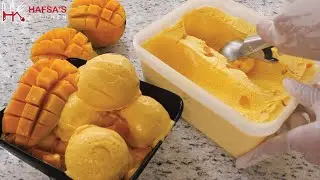 Mango Ice Cream Recipe - Homemade Ice cream (Only 4 Ingredients) | No Eggs | No Ice Cream Machine