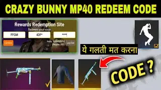 How to get free Crazy Bunny Mp40 Redeem Code Free Fire | Redeem Code Free Fire Today |FF REDEEM CODE