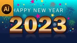 Happy New Year 2023 | Vector 2023 Greeting Card | @AllFreePik