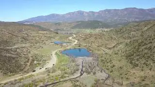 Drone Flight Over Rose Valley Campground & Rose Valley Falls, Los Padres National Forest