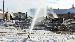 Cold challenges Waterloo firefighters at National Cattle Congress fire
