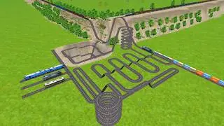 ALL TRAINS CROSSING 🩷FOR SQUARE RAILROAD TRACKS ZIG ZAG TRACKS || train simulator classic 