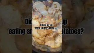 Did yall grow up on Smothered Potatoes & onions #shorts #friedpotato