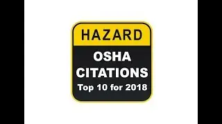 OSHA Citations - Top 10 for 2018
