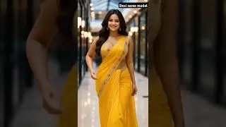 yellow saree full glamorous design #ai #saree