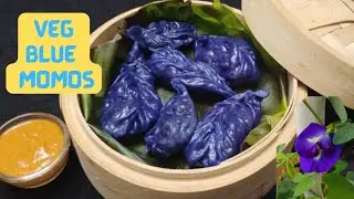 Blue pea flower momos|momos recipe in tamil|veg momos|butterfly pea flower|sangu poo|சங்கு பூ மோ�்