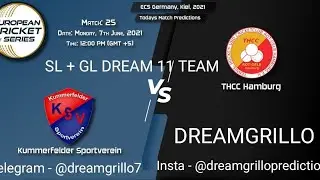 KSV VS THCC (KUMMERFELDER SPORTVEREIN VS THCC HAMBURG) DREAM 11 TEAM ANALYSIS STATS
