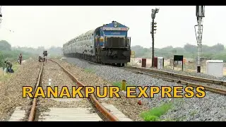 Blazing Diesel Train : Classic Honking Ranakpur Express with WDP4B Knocks Biroliya : Indian Railways