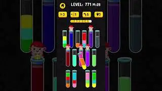 Color Water Sort 3d level 771