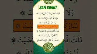 Şafi Kunut Duası