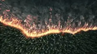 Aerial view of burning forest. Climate change and ecology. FREE stock footage