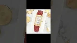 Men's 38x24mm Gold Contour Case Remote Sweep Leather Watch #watch #lifestyle #luxury #menswatch