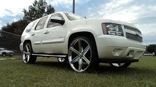 Pearl White Chevy Tahoe on 28