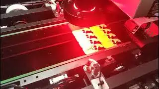 Automatic PCB laser marking machine  ND-UV450 real production