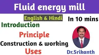 Fluid energy mill/Micronizer/Jet mill/Ultrafine grinder(Size  Red). English & Hindi. Dr. Srikanth.