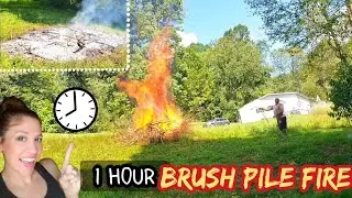 How To Safely Burn a Brush Pile in Under 1 Hour | Fire Timelapse