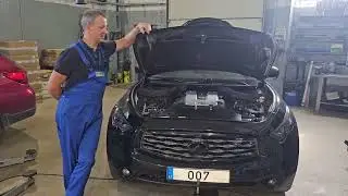 Landi Renzo dujų įrangos montavimas į Infinity FX35 Servise 007