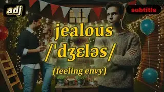 [adj] Jealous meaning (feeling envy) with 5 examples