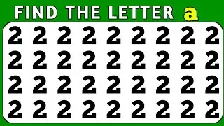 Find the Odd Number and Letter Pro Edition | Test your Observation Skills Vision