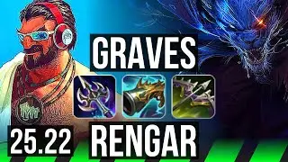 GRAVES vs RENGAR (JGL) | Quadra, 5k comeback, Legendary | KR Grandmaster | 25.22