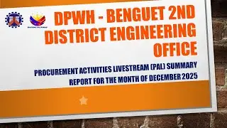 Procurement Activities Livestream (PAL) Summary Report for the month of DECEMBER 2025