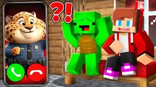 How Mikey and JJ get a Call from Clawhauser Zootopia 2 in Minecraft ?! - Maizen